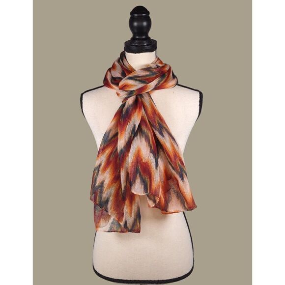 Fall Colors Scarf Extra Long at 33" x 71" - Picture 1 of 5
